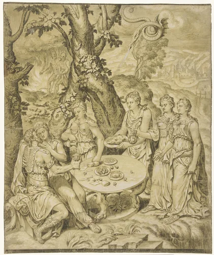 Allegorie op het zondige leven by anonymous, drawing, 1530-1580
