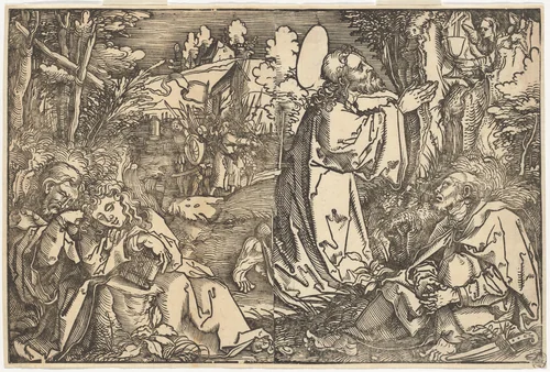 Christ on the Mount of Olives by Hans Weiditz, print, 1522