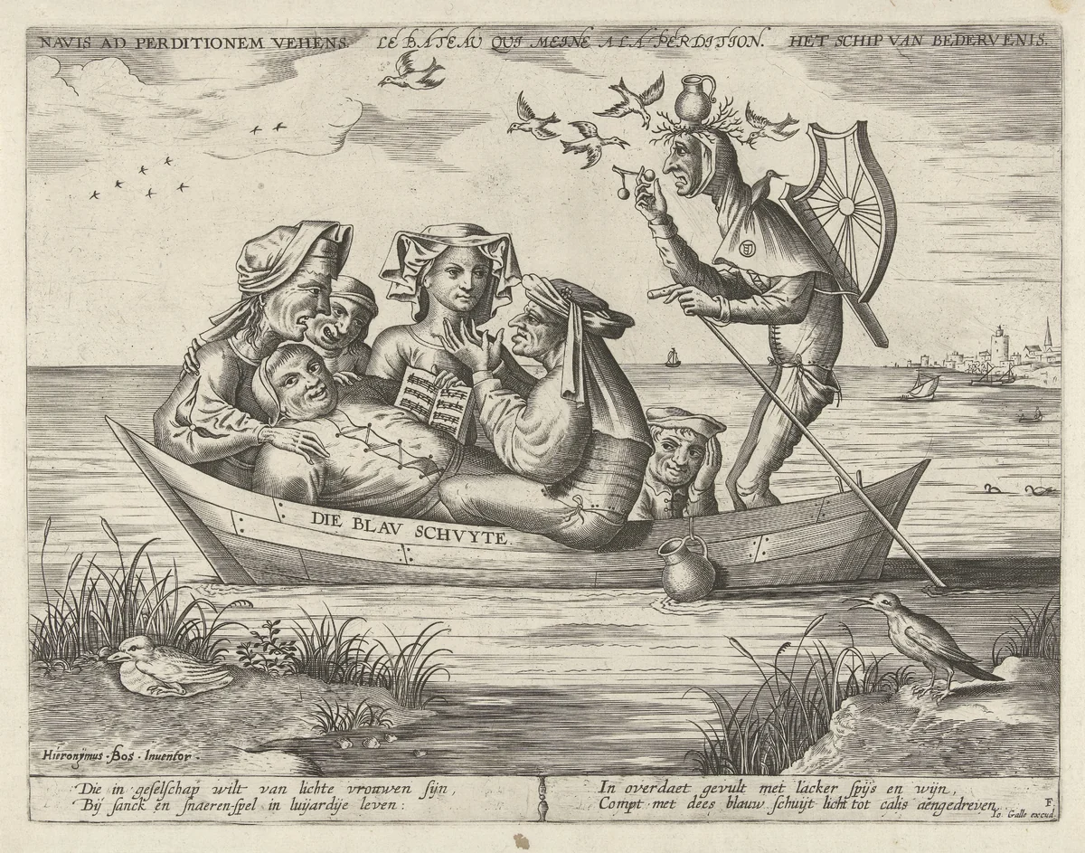 De blauwe schuit by Unknown, print, 1559