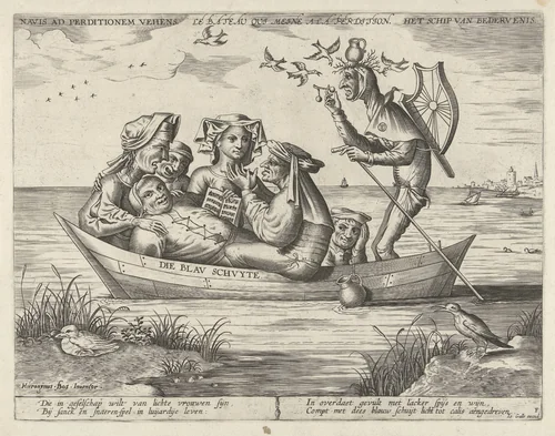 De blauwe schuit by Unknown, print, 1559