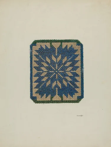 Coverlet (Section) by Cornelius Christoffels, index of american design, 1941