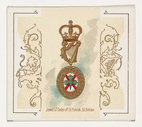 Jewel of Order of Saint Patrick, Great Britain, from the World's Decorations series (N44) for Allen & Ginter Cigarettes by Allen & Ginter, print, 1890