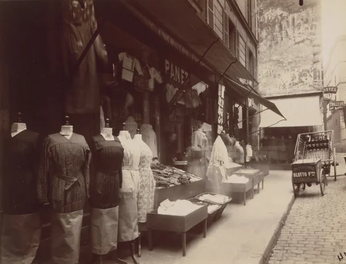 Rue Mouffetard by Eugène Atget, photograph, 1925