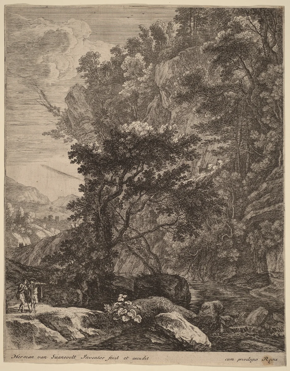 The Mountain by Herman van Swanevelt, print, 1600-1655