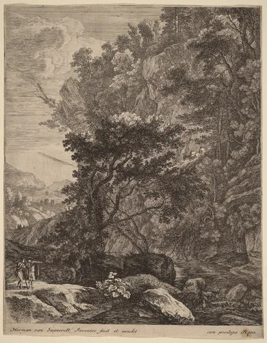 The Mountain by Herman van Swanevelt, print, 1600-1655