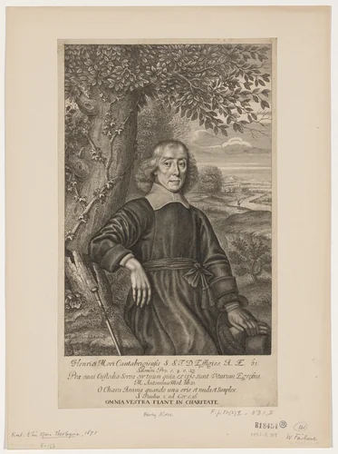 Henry More by William Faithorne, print, 1675