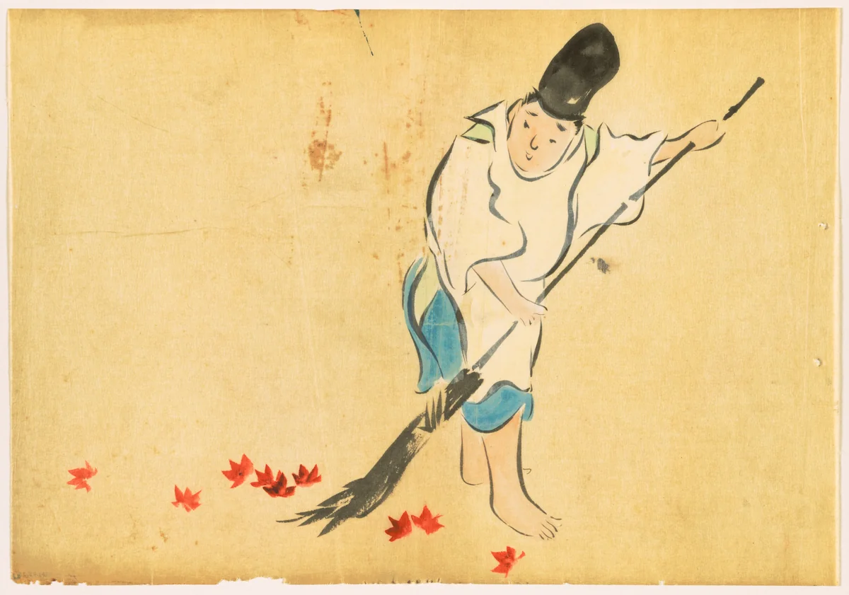 Flowers of a Hundred Worlds (Momoyogusa): Court Guard (Eishi) by Kamisaka Sekka, drawing, 1909