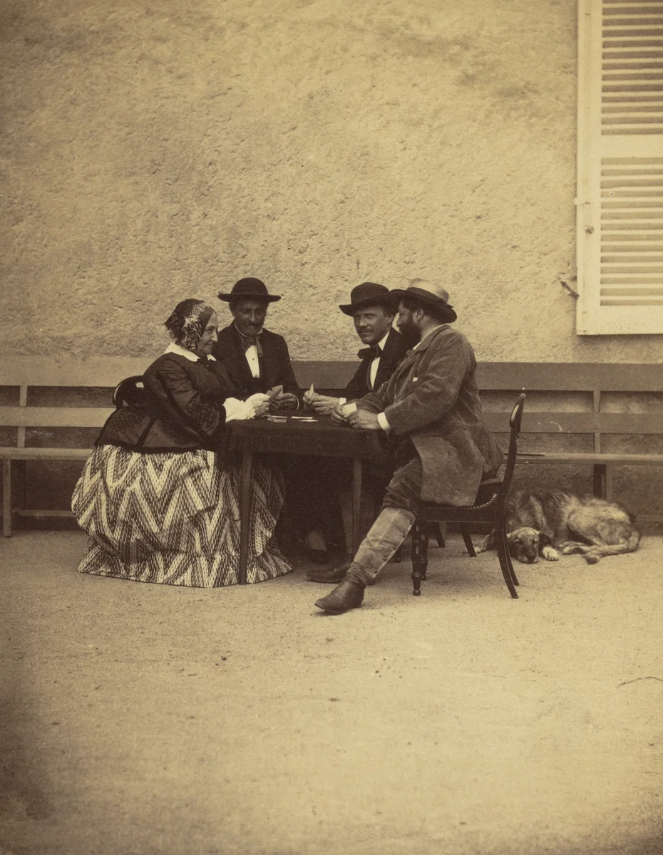 Card Players by Olympe Aguado de las Marismas, photograph, 1860