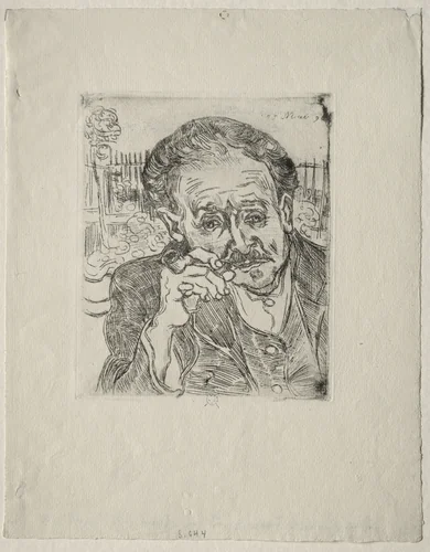 Dr. Gachet by Vincent van Gogh, print, 1890