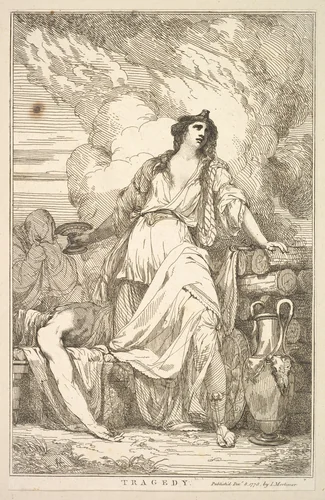 Tragedy, from "Fifteen Etchings Dedicated to Sir Joshua Reynolds" by John Hamilton Mortimer, print, 1778