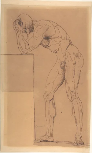 Nude Study by anonymous, drawing, 1800-1822