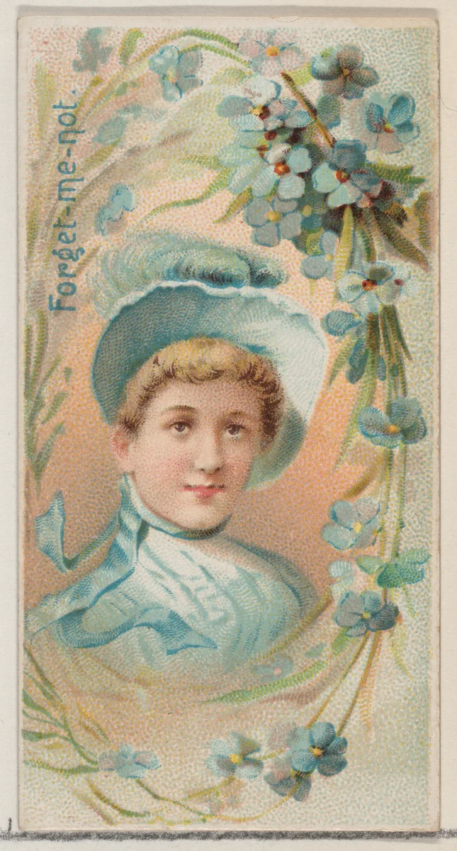 Forget-Me-Not, from the series Floral Beauties and Language of Flowers (N75) for Duke brand cigarettes by American Tobacco Company, print, 1892