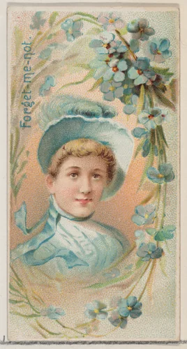 Forget-Me-Not, from the series Floral Beauties and Language of Flowers (N75) for Duke brand cigarettes by American Tobacco Company, print, 1892