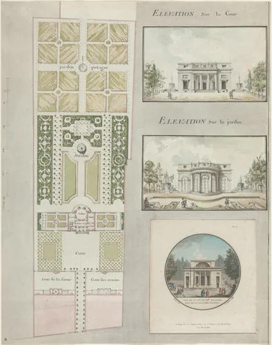 Project for the House and Gardens of Mlle. Guimard by Jean Testard, drawing, 1768-1770