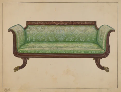 Sofa by Nicholas Gorid, index of american design, 1936