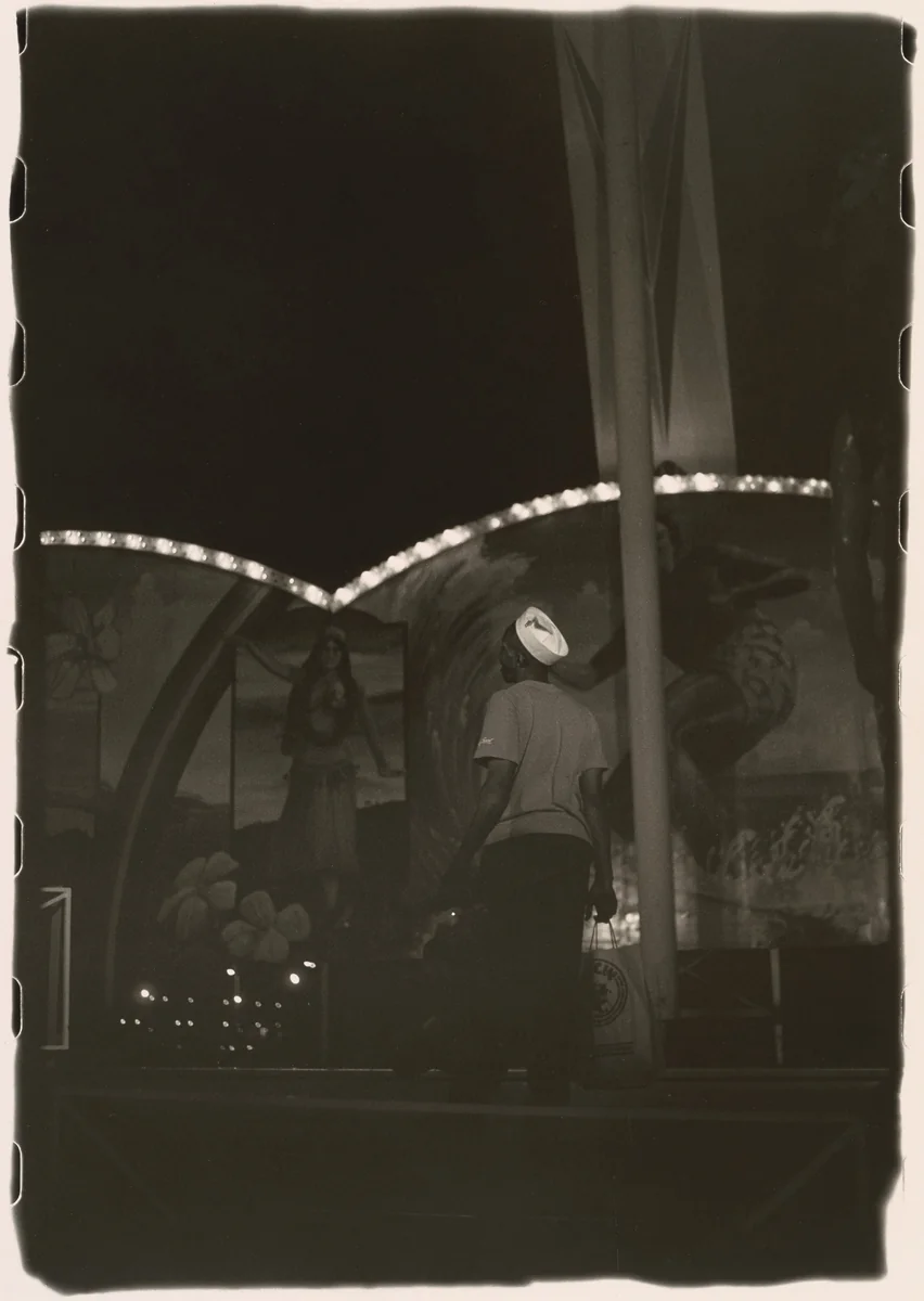A Shopper at the Fair, Columbus, Ohio by Ming Smith, photograph, 1980