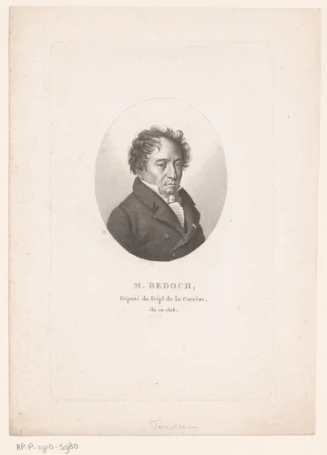 Portret van Pierre Joseph Bédoch by Ambroise Tardieu, print, 1820-1821