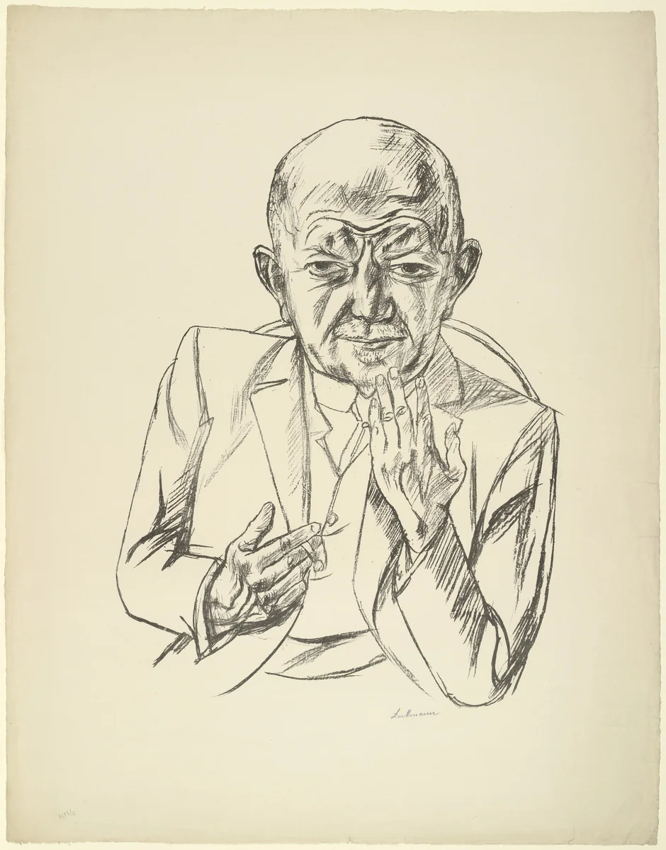 Portrait of Dr. Weidner (Bildnis Dr. Weidner) by Max Beckmann, print, 1921
