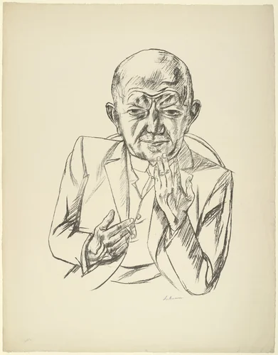 Portrait of Dr. Weidner (Bildnis Dr. Weidner) by Max Beckmann, print, 1921