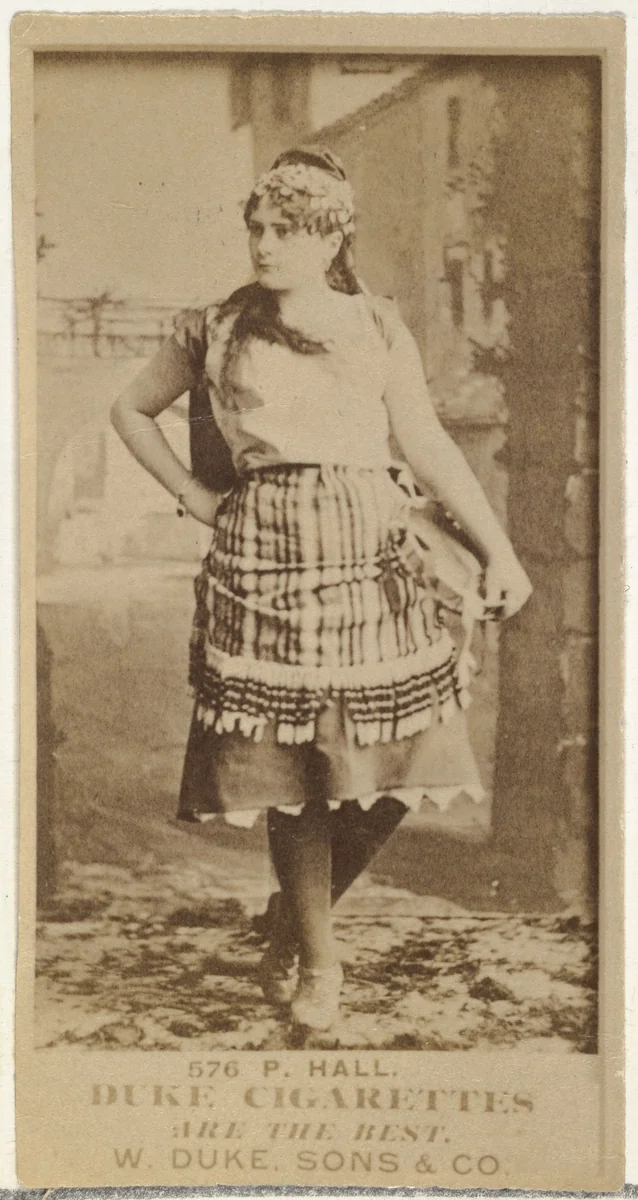 Card Number 576, P. Hall, from the Actors and Actresses series (N145-7) issued by Duke Sons & Co. to promote Duke Cigarettes by W. Duke, Sons & Co., photograph, 1880-1889