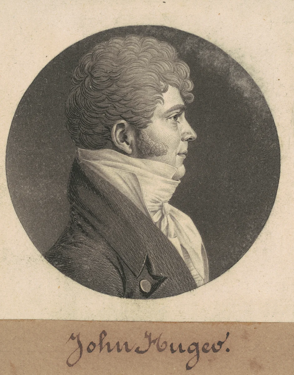 John Huger by Charles B. J. Févret de Saint-Mémin, print, 1808