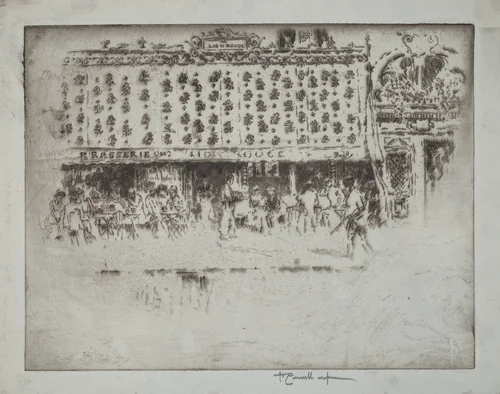 Brasserie, Au Lion Rouge by Joseph Pennell, print, 1893