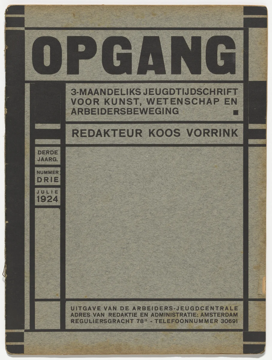 Opgang vol. 3, no. 3 by Fré Cohen, design, 1924