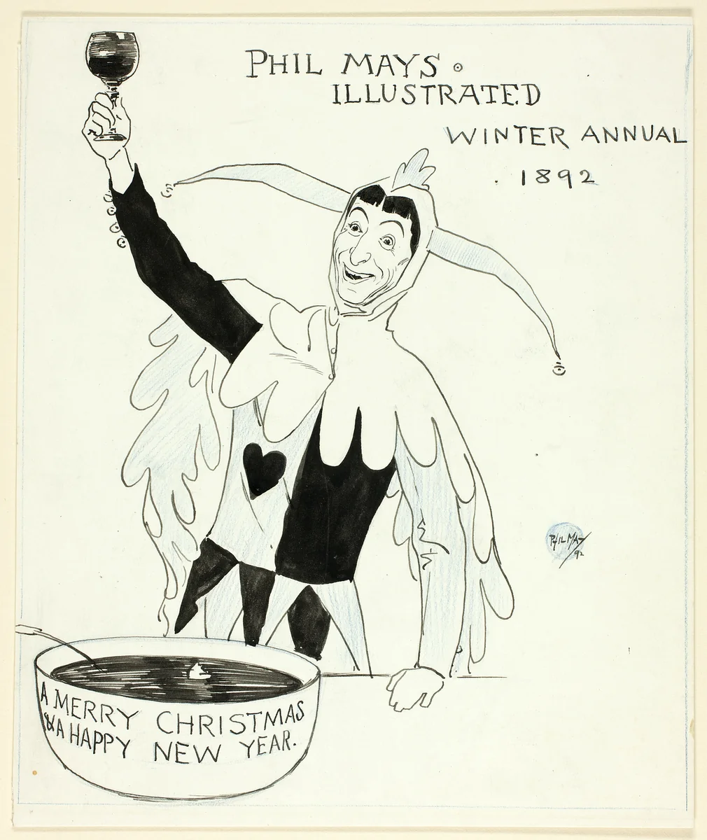 Study for Cover by Philipp William May, drawing, 1892