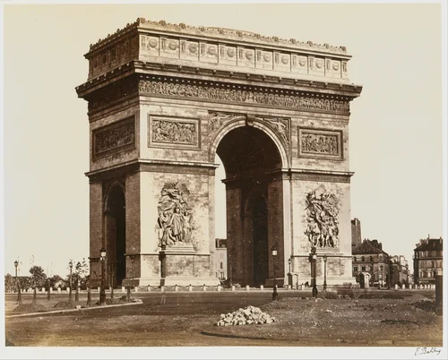 Arc de triomphe de l'Ètoile by Edouard Baldus, photograph, 1860-1869