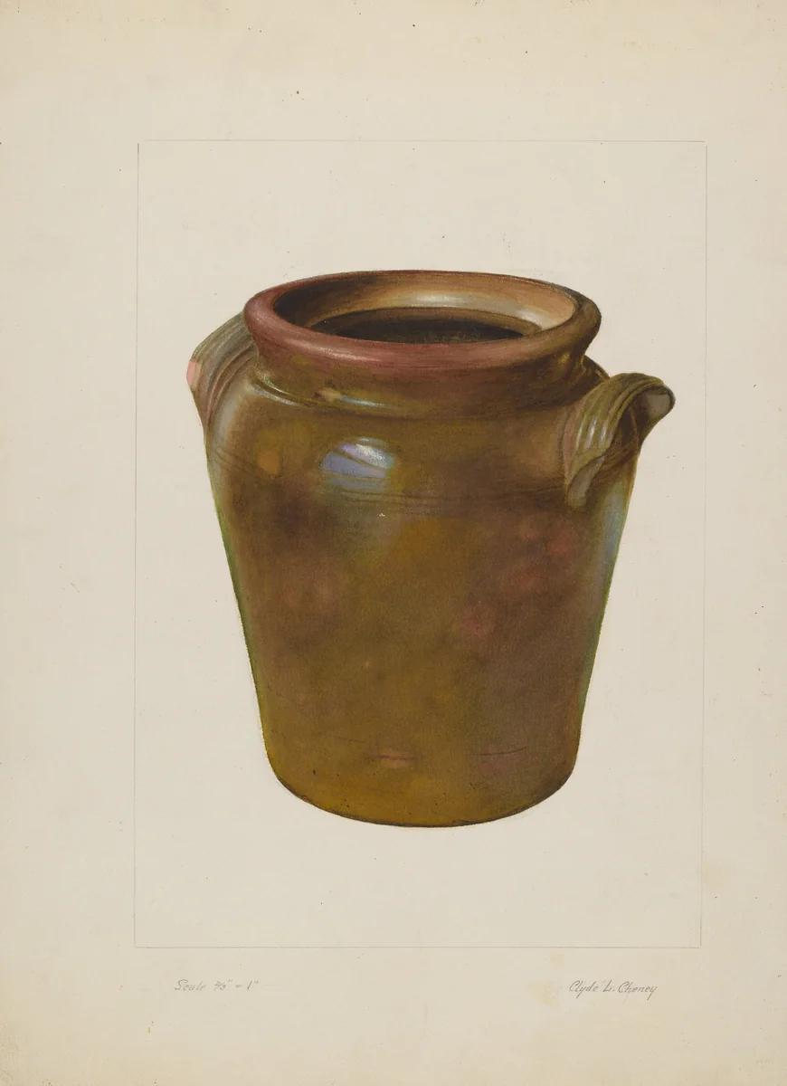 Preserving Jar by Clyde L. Cheney, index of american design, 1938