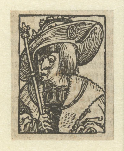 Portret van Karel V by Jan Swart, print, 1530