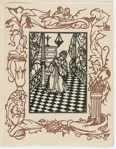 Plate (page 11) from Les Petites Fleurs de St. François (The Little Flowers of St. Francis) by Émile Bernard, illustrated book, 1928