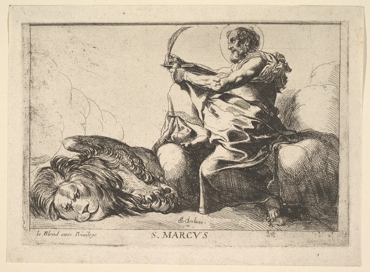 St. Mark by Pierre Brebiette, print, 1615-1642