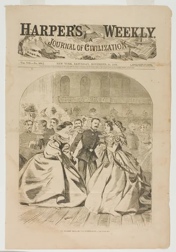 The Russian Ball—In the Supper Room by Winslow Homer, print, 1863