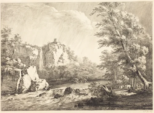River Landscape with a Passing Storm by Jean Jacques de Boissieu, print, 1809