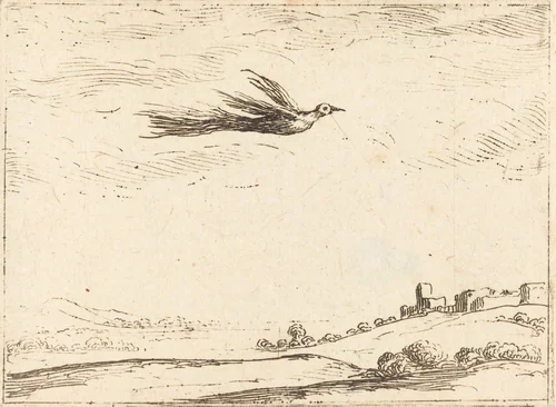 Bird of Paradise by Jacques Callot, print, 1592-1635