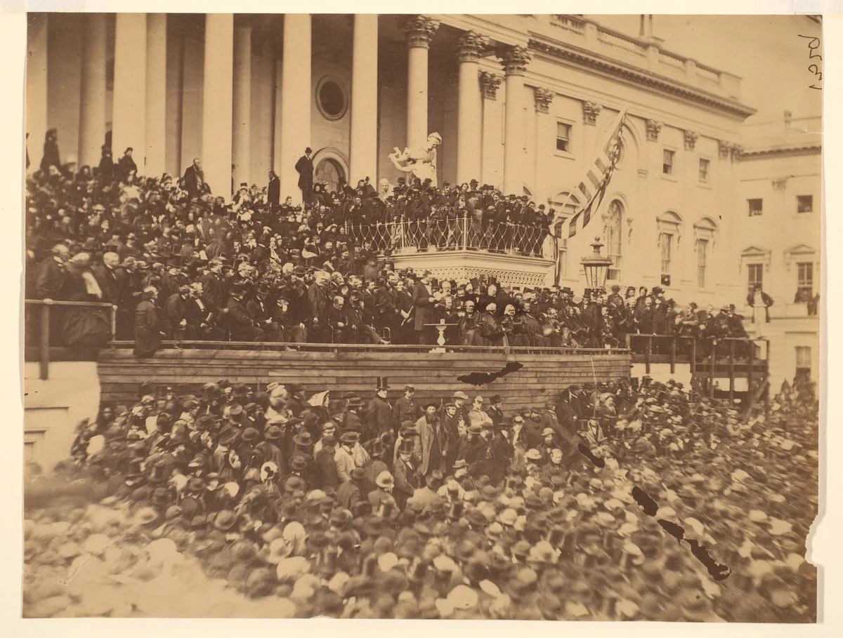 Lincoln Inauguration by Alexander Gardner, photograph, 1865