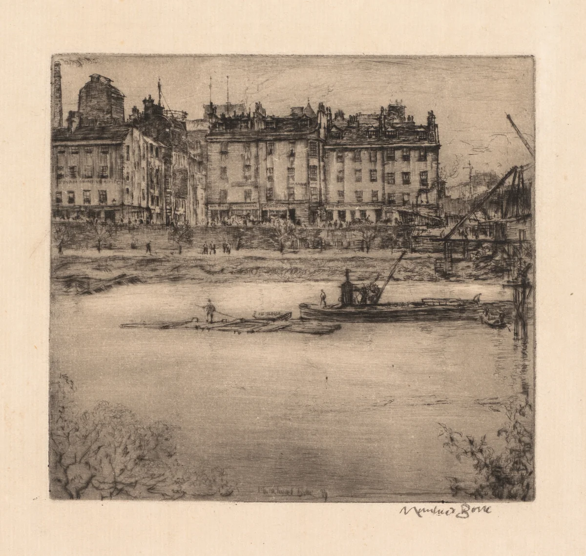 Etchings of Glasgow: Gorbals by Muirhead Bone, print, 1899