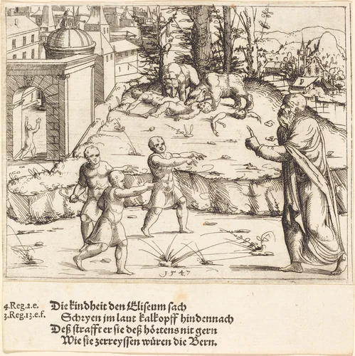 The Murder of the Children of Bethel by Augustin Hirschvogel, print, 1547