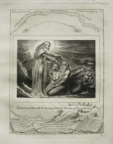 The Book of Job: Pl. 17, I have heard thee with the hearing of the Ear but now my Eye seeth thee by William Blake, other, 1825