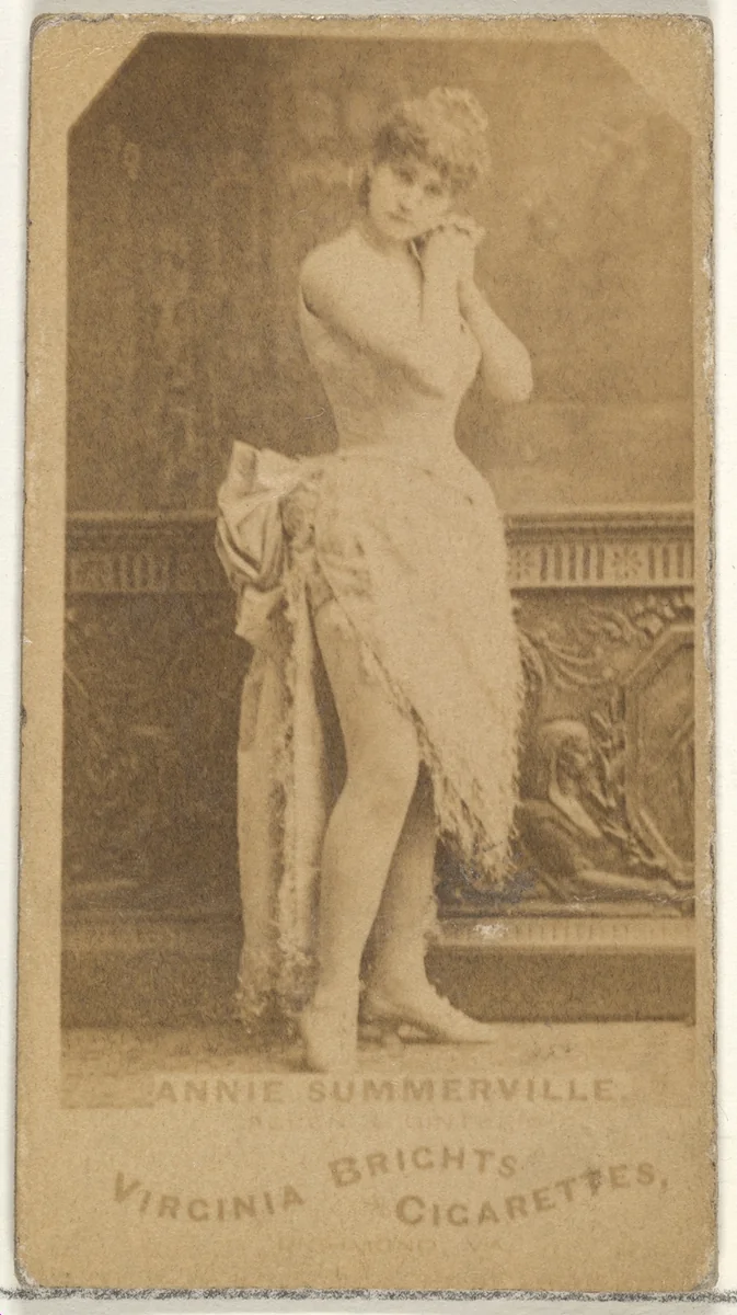 Annie Summerville, from the Actors and Actresses series (N45, Type 1) for Virginia Brights Cigarettes by Allen & Ginter, photograph, 1885-1891