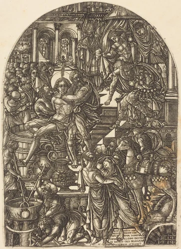 The Martyrdom of Saint John the Evangelist by Jean Duvet, print, 1546-1556