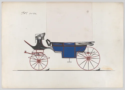 Design for Landau, No. 3181 by Brewster & Co., drawing, 1876