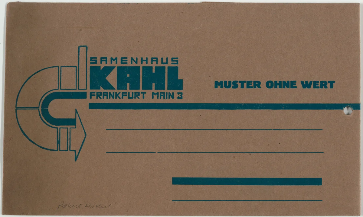 Samenhaus Kahl, Muster ohne Wert by Robert Michel, design, 1924