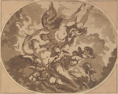 Venus and Cupid by Jean Claude Richard, print, 1727-1791
