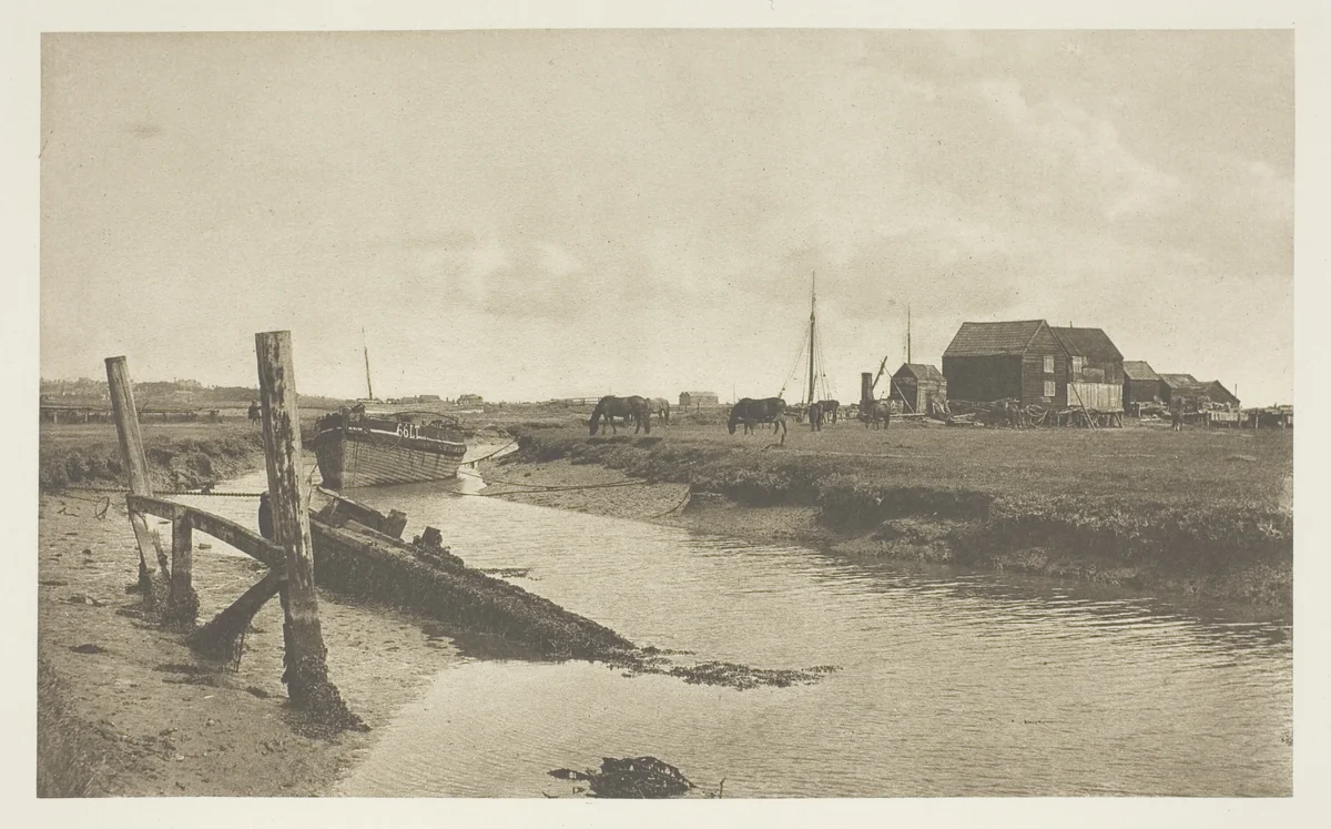 A Tidal River, East Coast by J. B. B. Wellington, print, 1880-1890