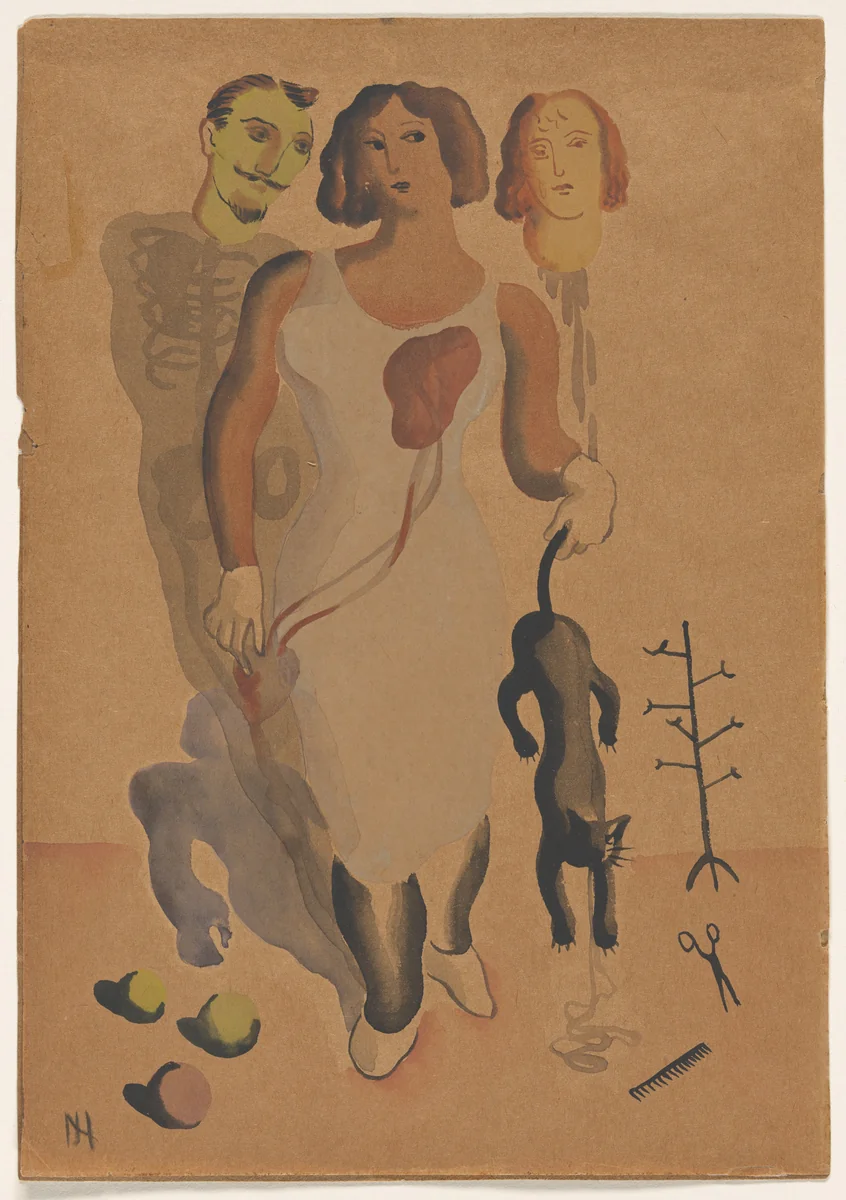Os três ou quatro estados (The Three or Four States) by Ismael Nery, drawing, 1927