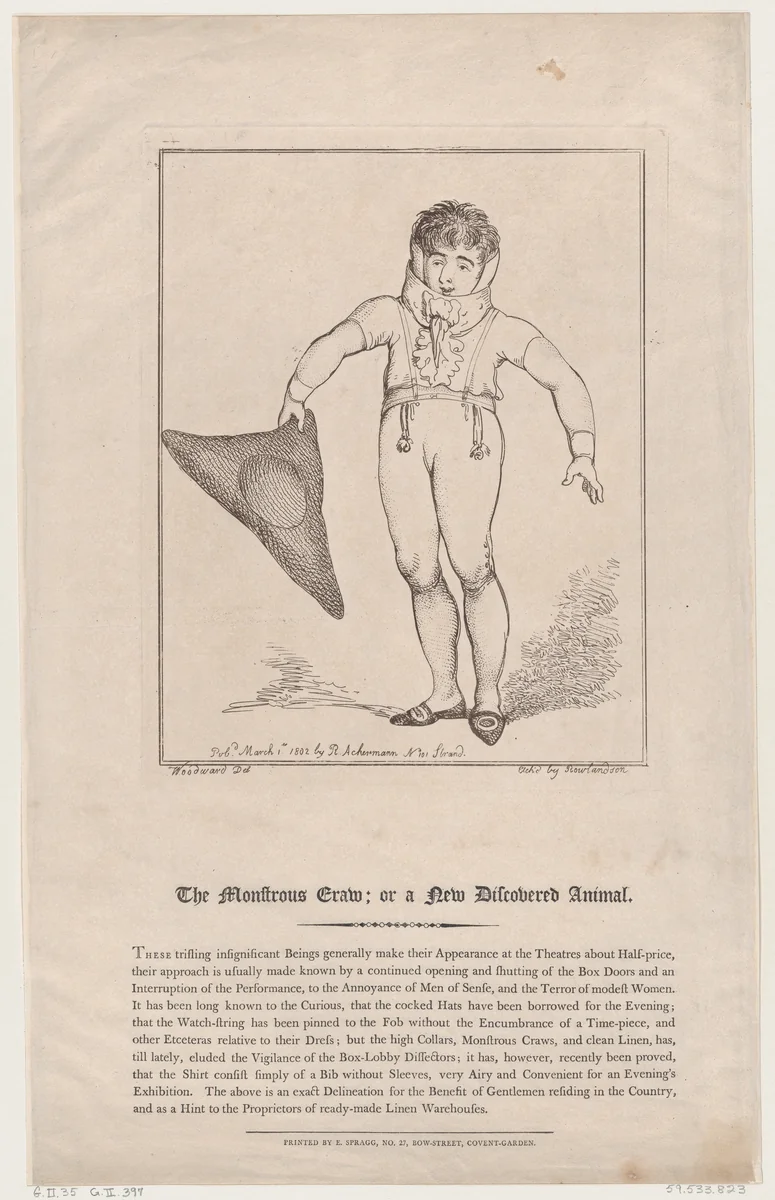 The Monstrous Craw; or a New-Discovered Animal by Thomas Rowlandson, print, 1802