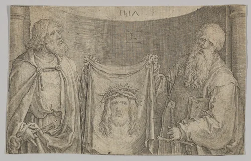 Sts. Peter and Paul With the Vernicle by Lucas van Leyden, print, 1517