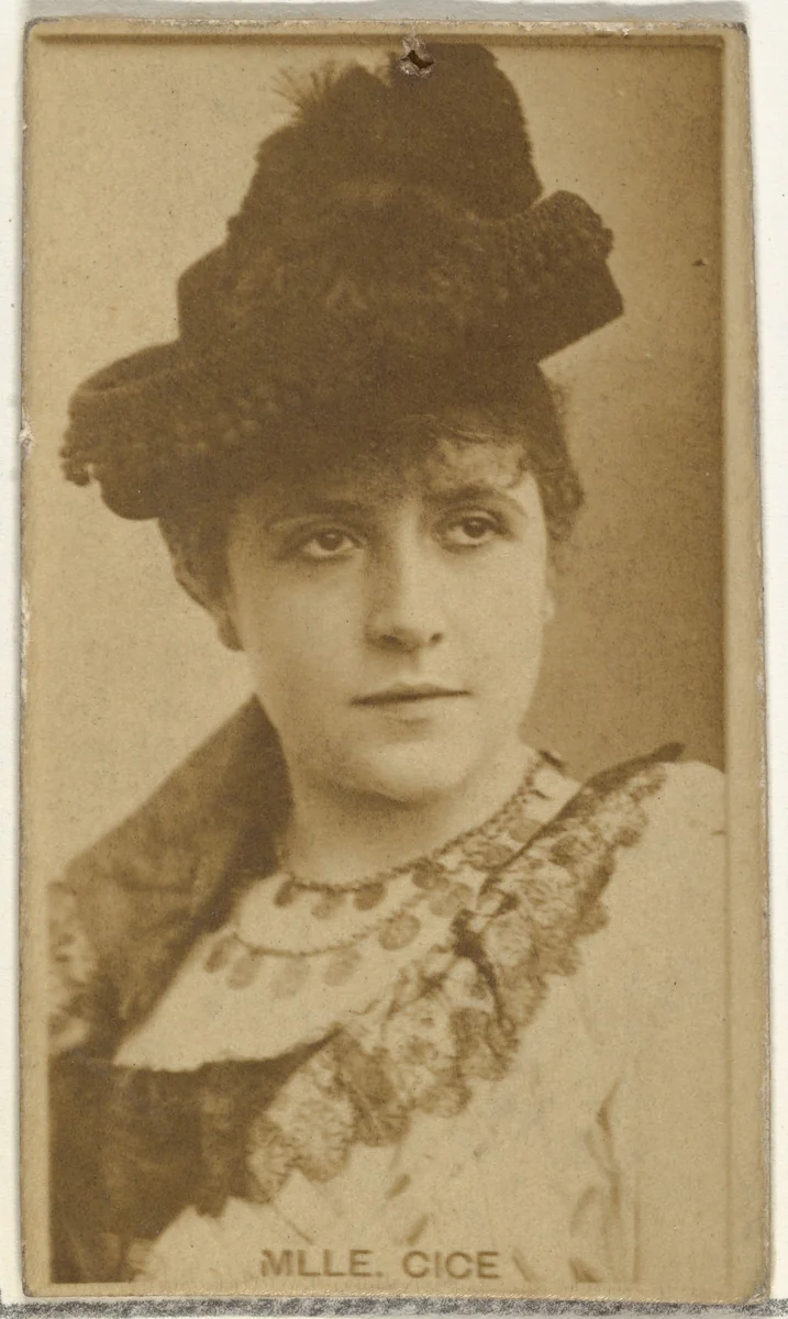 Mlle. Cice, from the Actors and Actresses series (N145-8) issued by Duke Sons & Co. to promote Duke Cigarettes by W. Duke, Sons & Co., photograph, 1890-1895